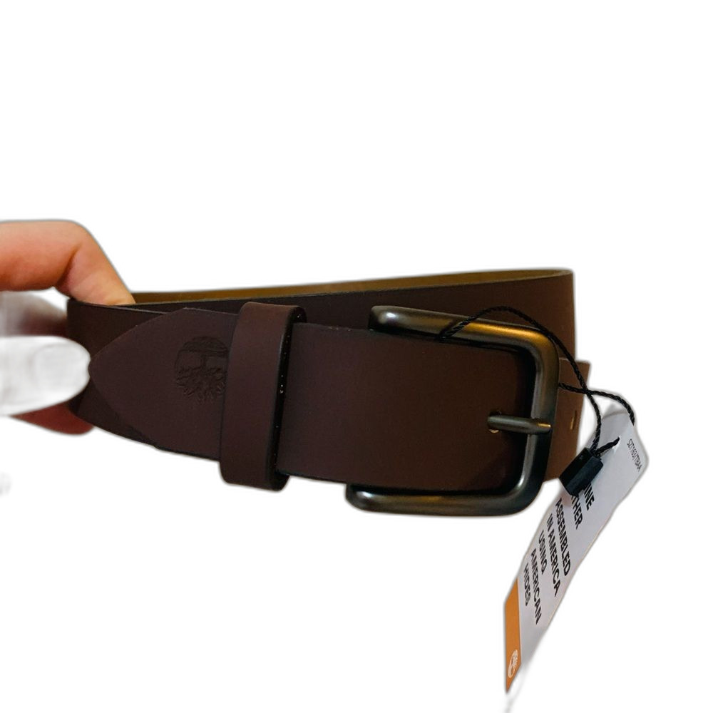 Timberland Dark Brown Men's Brown Leather Belt size 38